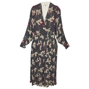 Vintage Jackie Bernard for Eklektic Floral Dress 90s Whimsigoth Midi